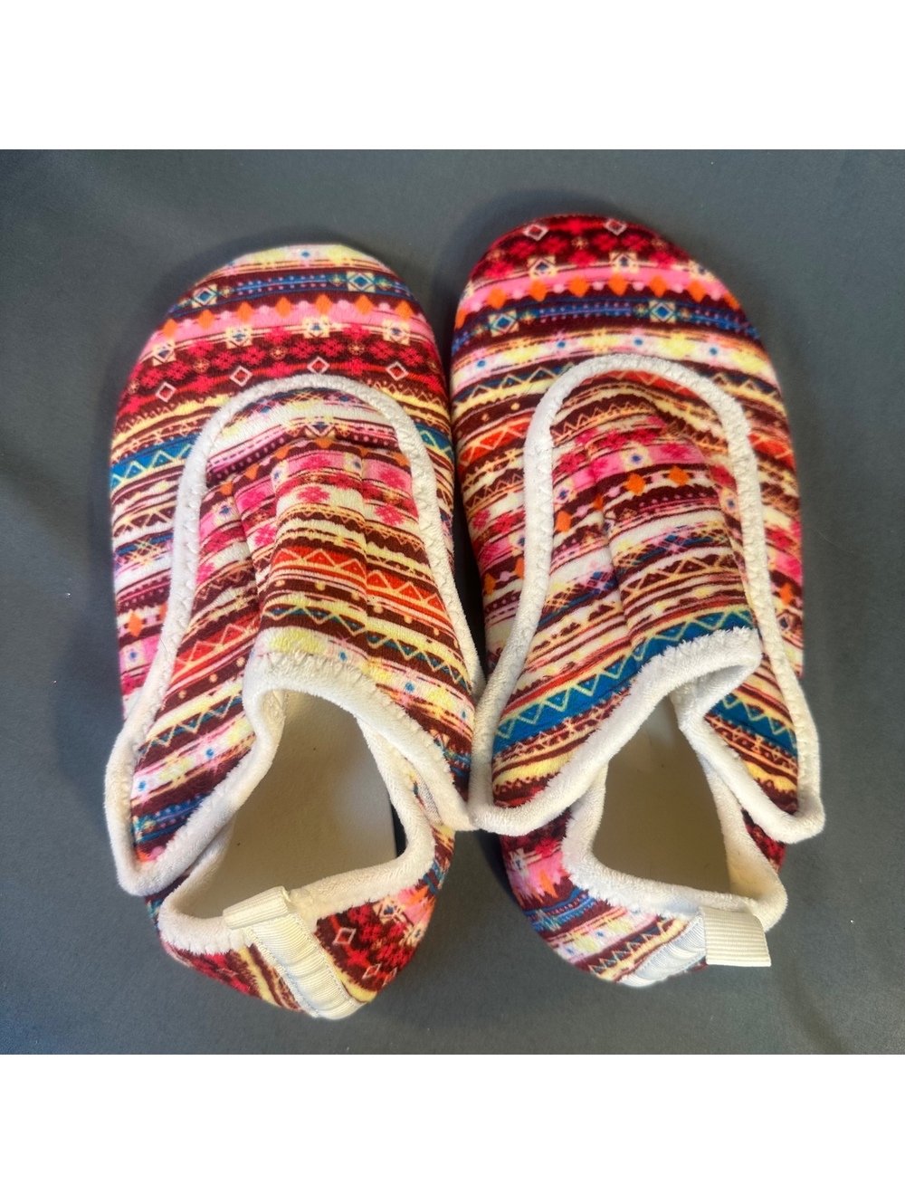 Colorful Printed Slippers With Velcro and Non Slip Soles